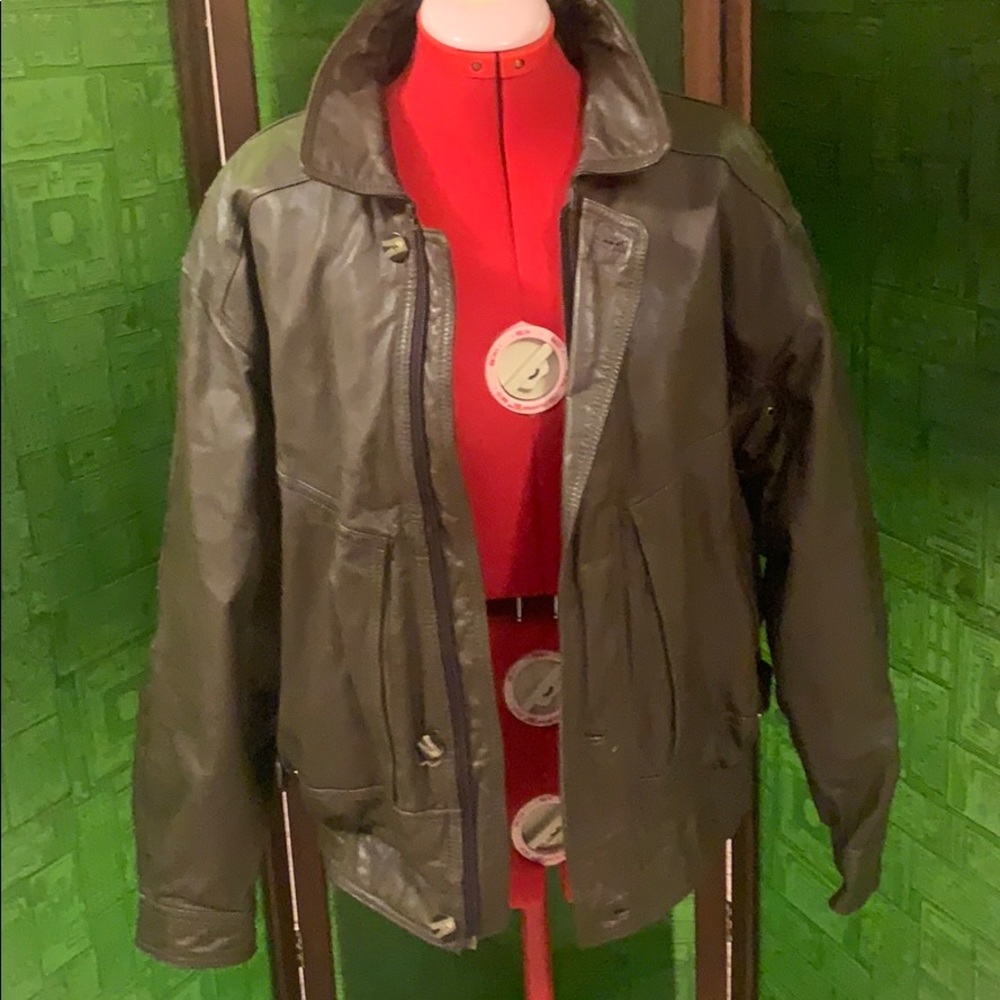 Heavy leather jacket